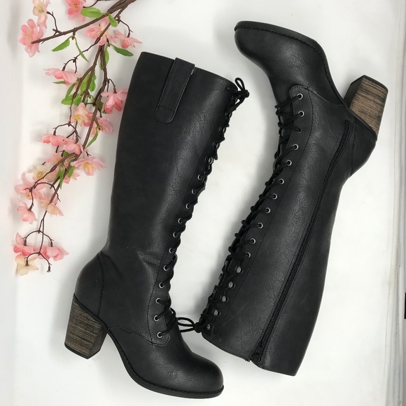 crown vintage lace up boots